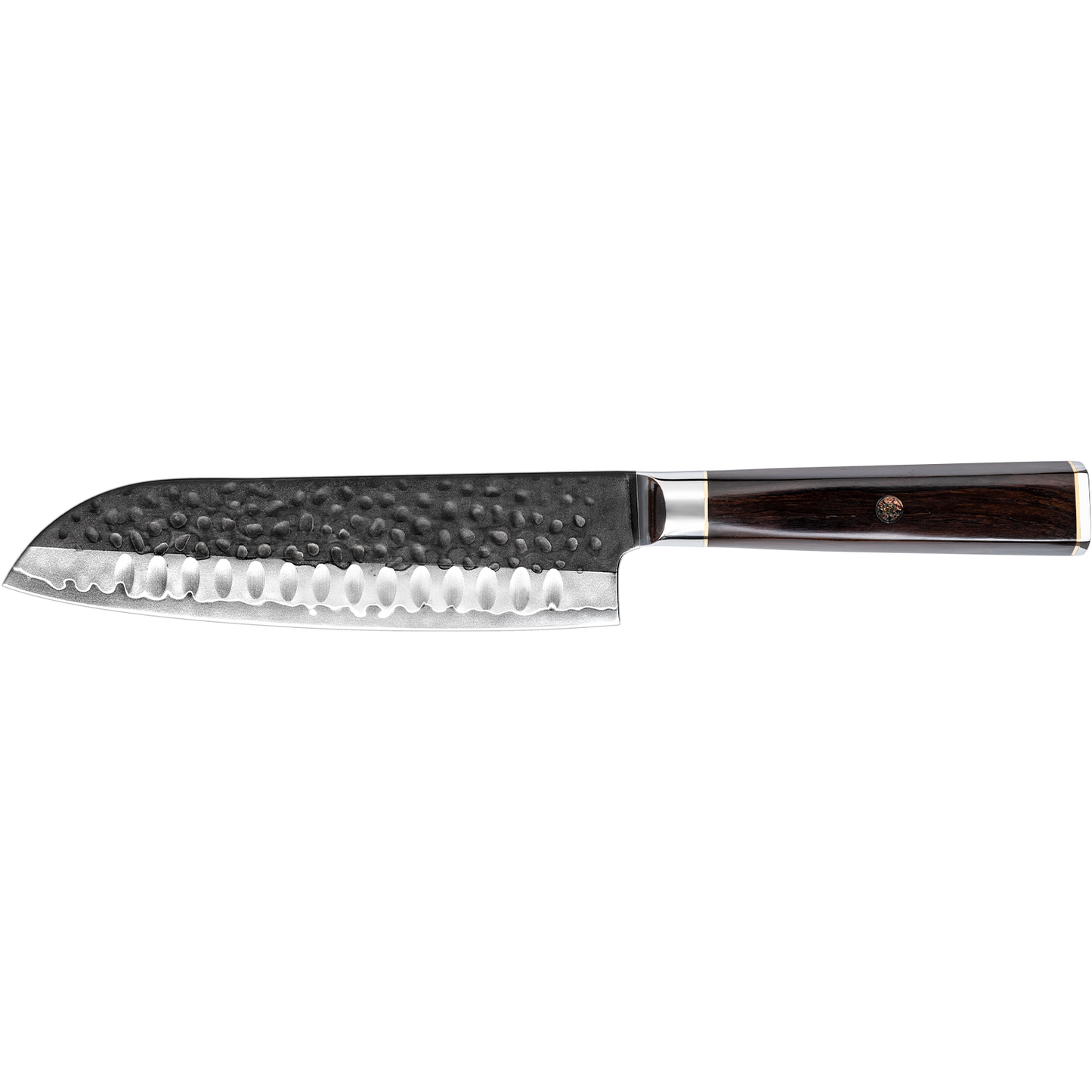 OEM DK-BA Series Ebony Wood Handle Damascus VG10 Steel 7''Santoku Knife