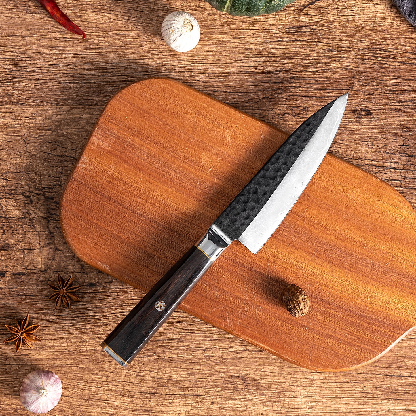 OEM DK-BA Series Ebony Wood Handle Damascus VG10 Steel 6''Chef Knife