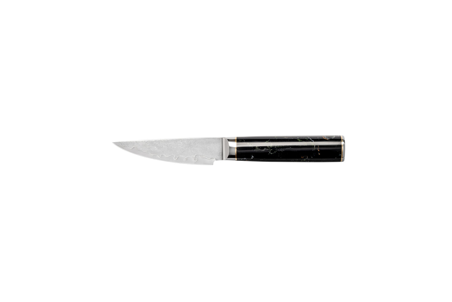 NOVA Series Imported Japanese Damascus AUS10 Steel, 3 Layers Blade Black Resin with Colors Handle Chef Knife Knife Set