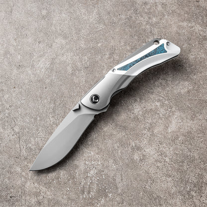 LAN Series Liner Lock Titanium Alloy Handle 154CM Steel 205mm Outdoor Knife