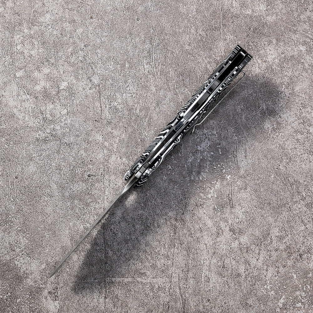 CHAODAI Series Liner Lock G10 Handle PVD Coated 14C28N Steel 185mm Outdoor Knife