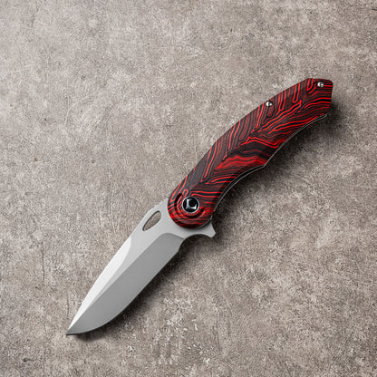 CHAODAI Series Liner Lock G10 Handle PVD Coated 14C28N Steel 185mm Outdoor Knife