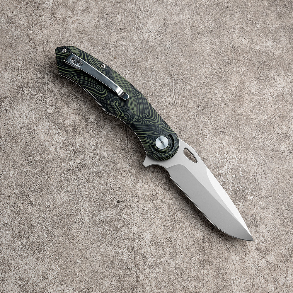 CHAODAI Series Liner Lock G10 Handle PVD Coated 14C28N Steel 185mm Outdoor Knife