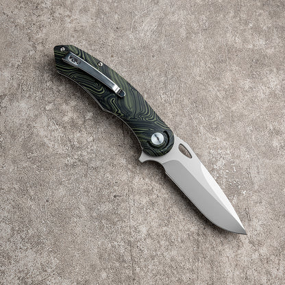 CHAODAI Series Liner Lock G10 Handle PVD Coated 14C28N Steel 185mm Outdoor Knife