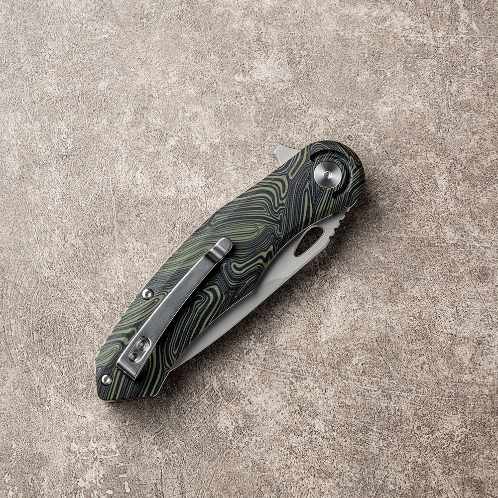 CHAODAI Series Liner Lock G10 Handle PVD Coated 14C28N Steel 185mm Outdoor Knife