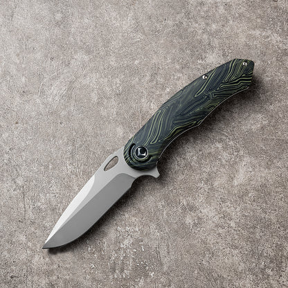 CHAODAI Series Liner Lock G10 Handle PVD Coated 14C28N Steel 185mm Outdoor Knife