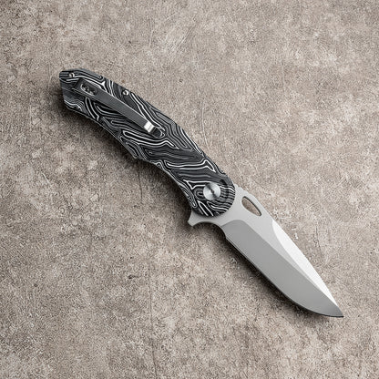 CHAODAI Series Liner Lock G10 Handle PVD Coated 14C28N Steel 185mm Outdoor Knife