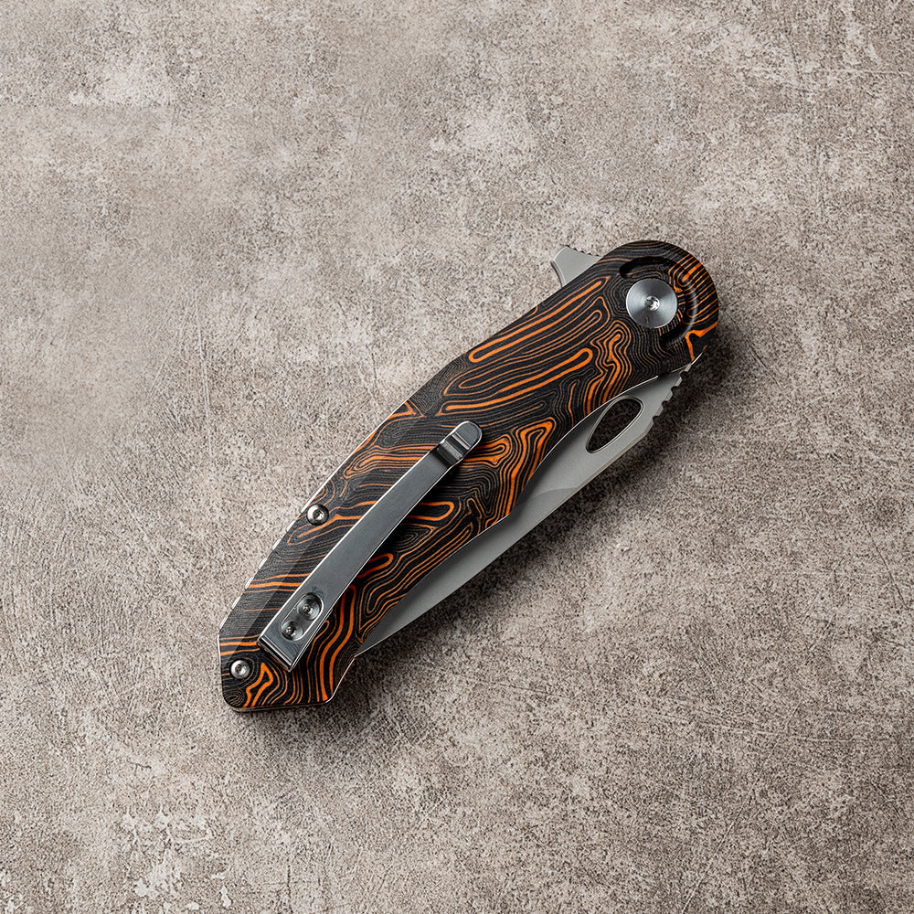 CHAODAI Series Liner Lock G10 Handle PVD Coated 14C28N Steel 185mm Outdoor Knife