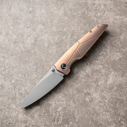JIAN Series Liner Lock Titanium Alloy Handle Pearlescent Sandblasting VG10 Steel 205mm Outdoor Knife