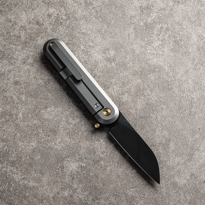 JIN Series Frame Lock Titanium Alloy Handle 14C28N Steel 185mm Outdoor Knife