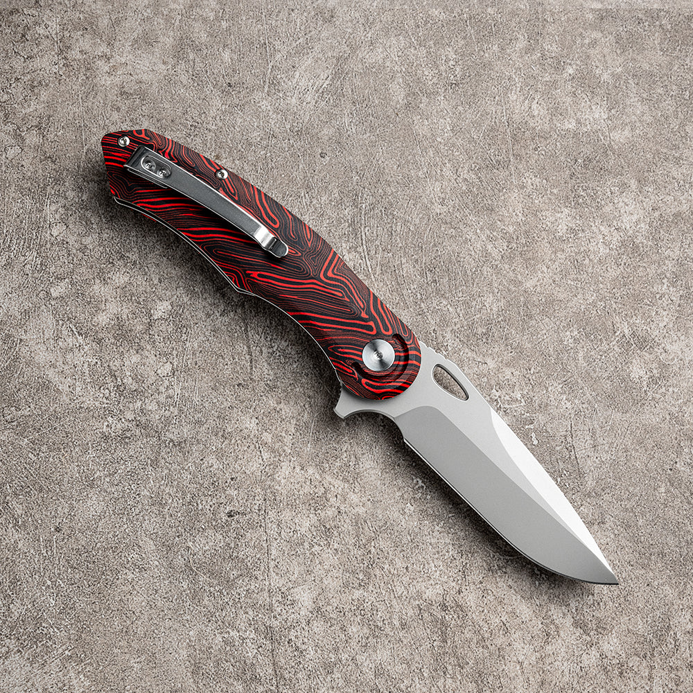 CHAODAI Series Liner Lock G10 Handle PVD Coated 14C28N Steel 185mm Outdoor Knife