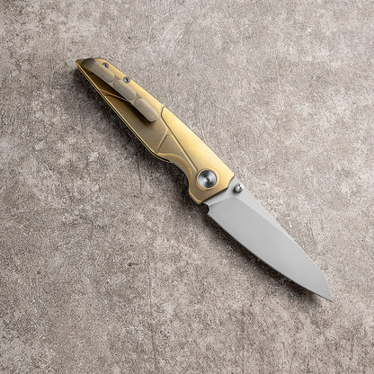 JIAN Series Liner Lock Titanium Alloy Handle Pearlescent Sandblasting VG10 Steel 205mm Outdoor Knife