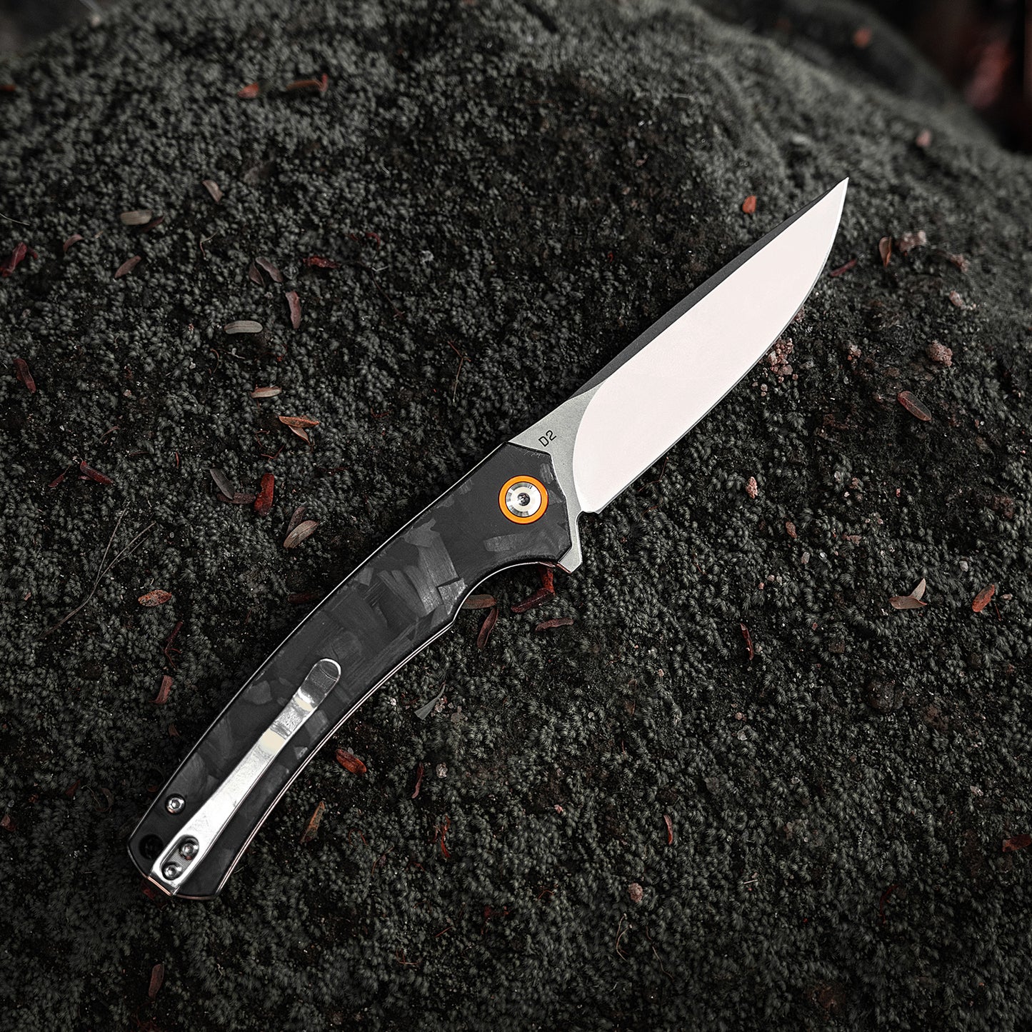 OUK-23064 Series Liner Lock Carbon Fiber Handle D2 Steel 202mm Outdoor Knife