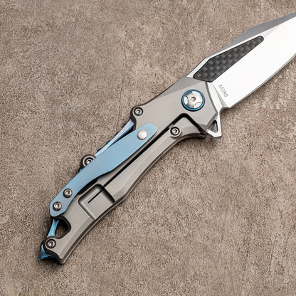 OUK-23293 Series Frame Lock Titanium Alloy Handle VG10 Steel 185mm Outdoor Knife