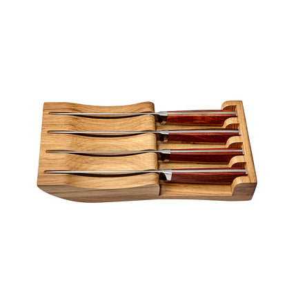 OEM DK-LF Series Rosewood Handle Damascus VG10 Steel 5''Steak Knife Set