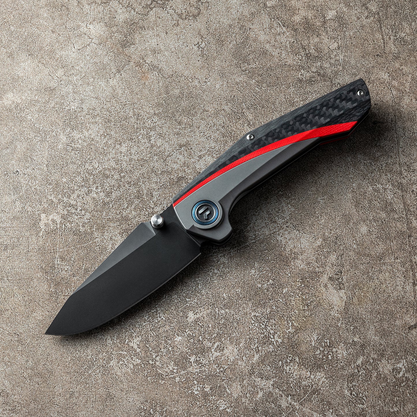 ODK-23197 Series Frame Lock Titanium Alloy with Carbon Fiber Handle VG10 Steel 185mm Outdoor Knife