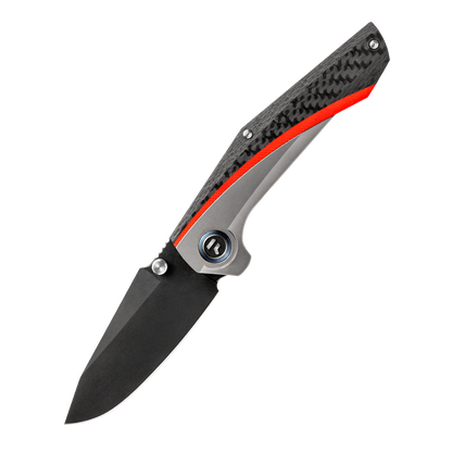 ODK-23197 Series Frame Lock Titanium Alloy with Carbon Fiber Handle VG10 Steel 185mm Outdoor Knife