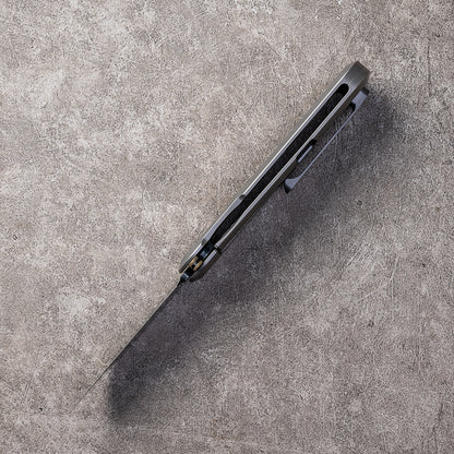 JIN Series Frame Lock Titanium Alloy Handle 14C28N Steel 185mm Outdoor Knife