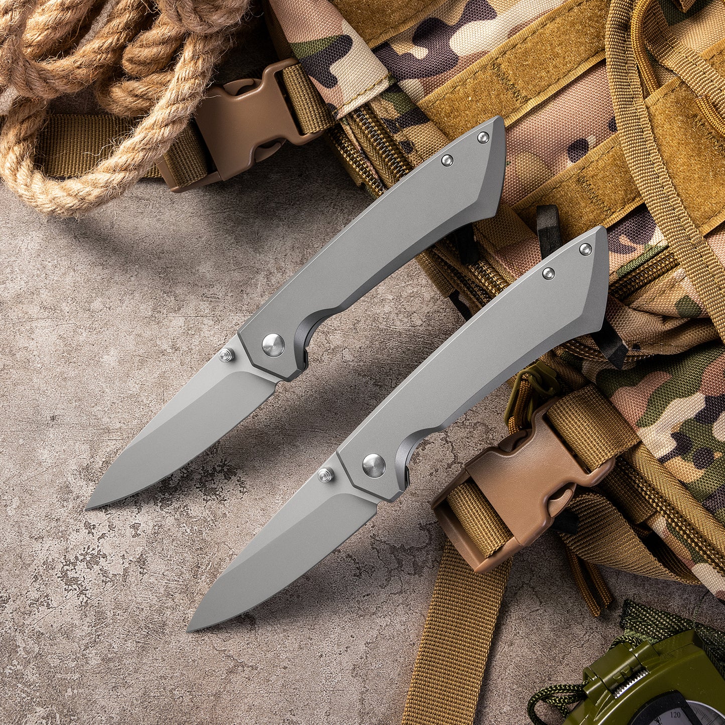 DIEYING Series Liner Lock Titanium Alloy Handle VG10 BladSteel 208mm Outdoor Knife