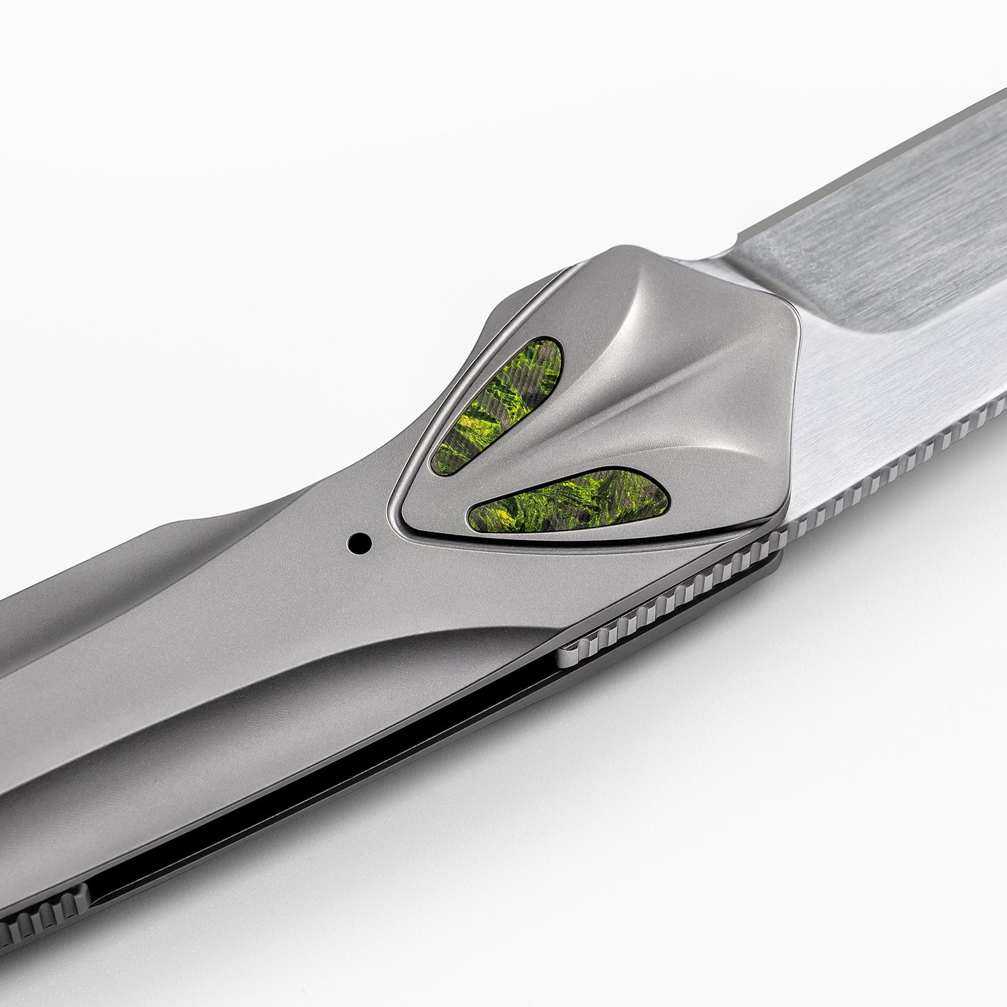 MEIHU Series Frame Lock Titanium Alloy with Carbon Fiber Handle S35VN Steel 177mm Outdoor Knife