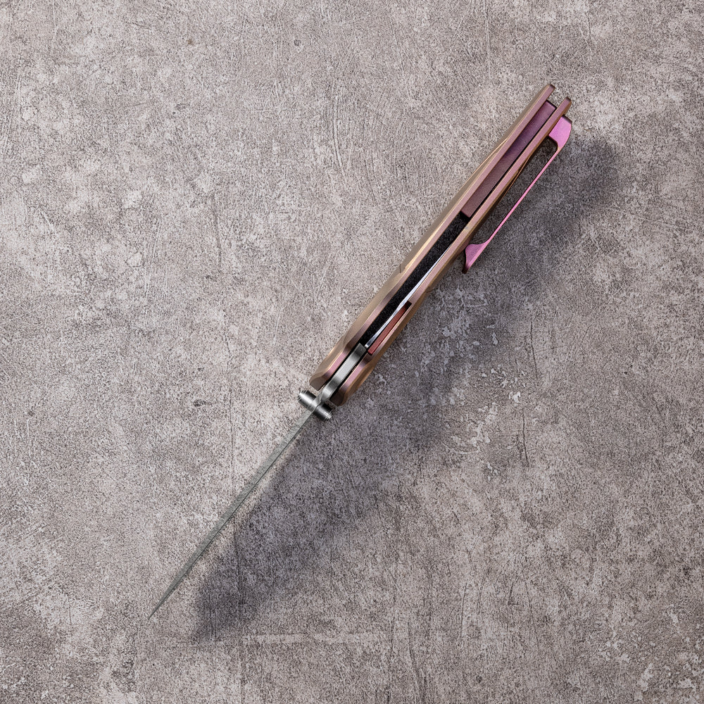 JIAN Series Liner Lock Titanium Alloy Handle Pearlescent Sandblasting VG10 Steel 205mm Outdoor Knife