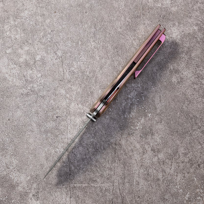 JIAN Series Liner Lock Titanium Alloy Handle Pearlescent Sandblasting VG10 Steel 205mm Outdoor Knife