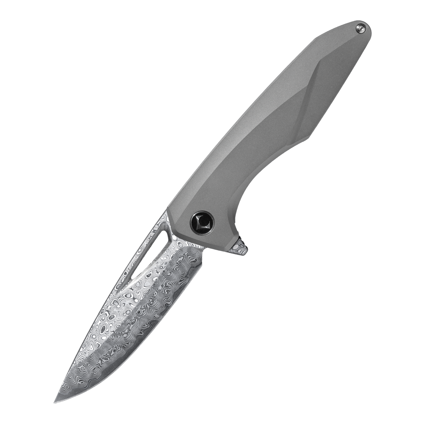 Kniclad FENGREN Series Frame Lock Titanium Alloy Handle Damascus VG10 Steel 204mm Outdoor Knife