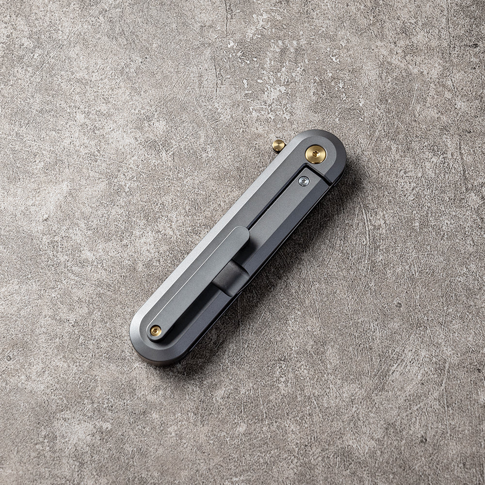 JIN Series Frame Lock Titanium Alloy Handle 14C28N Steel 185mm Outdoor Knife