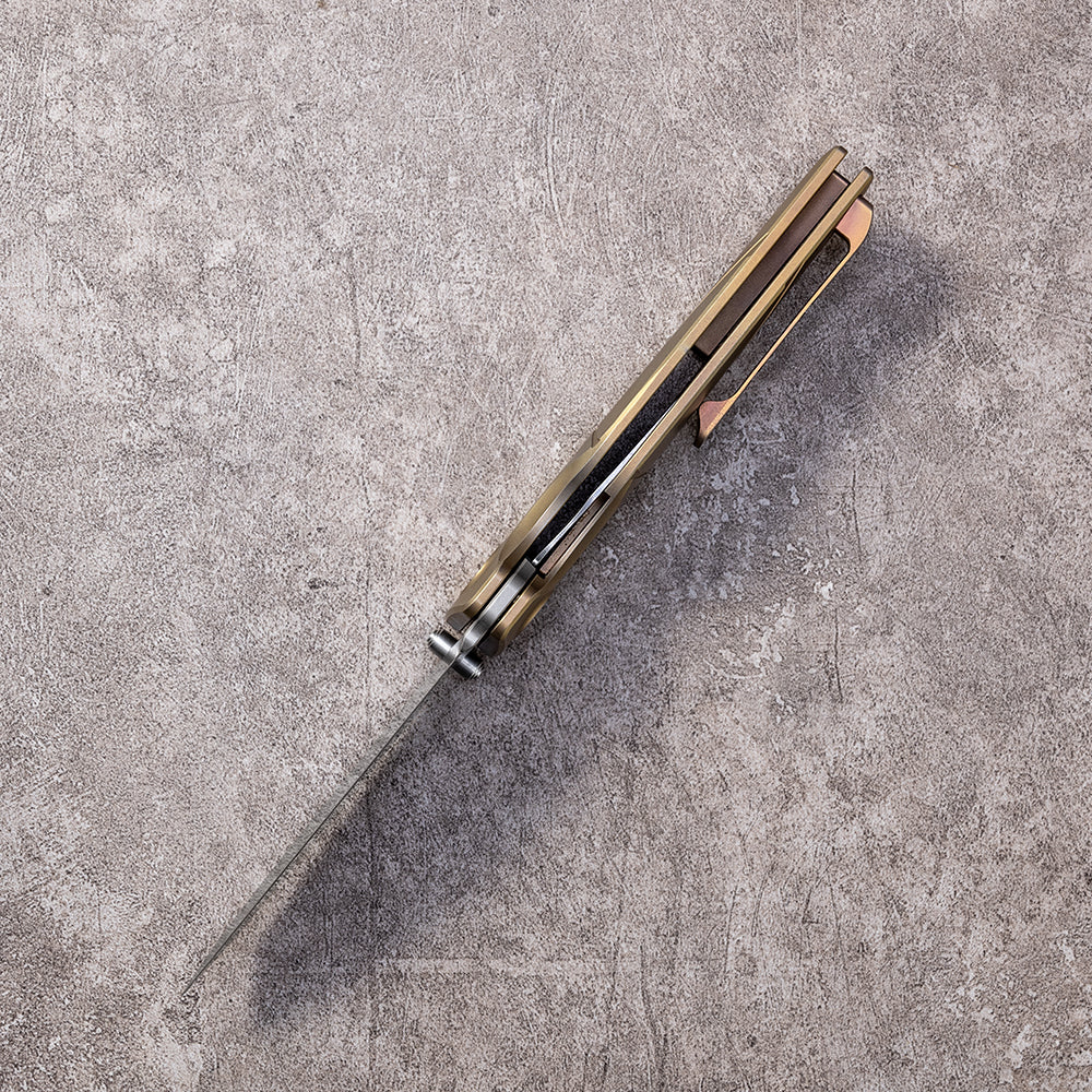 JIAN Series Liner Lock Titanium Alloy Handle Pearlescent Sandblasting VG10 Steel 205mm Outdoor Knife