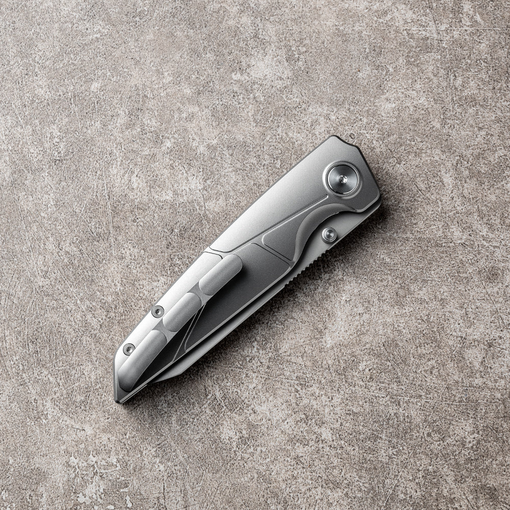 JIAN Series Liner Lock Titanium Alloy Handle Pearlescent Sandblasting VG10 Steel 205mm Outdoor Knife