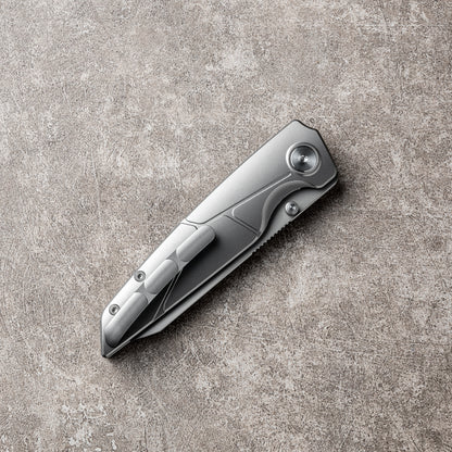 JIAN Series Liner Lock Titanium Alloy Handle Pearlescent Sandblasting VG10 Steel 205mm Outdoor Knife
