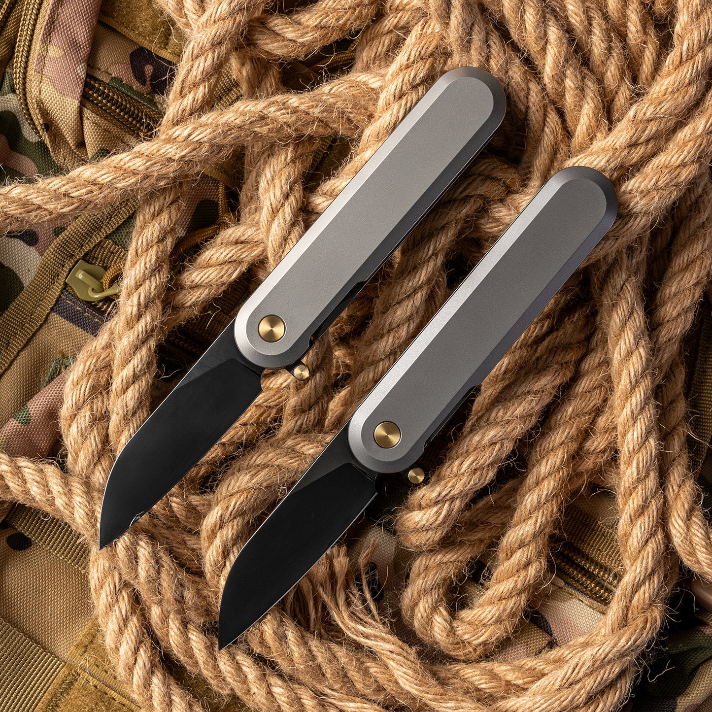 JIN Series Frame Lock Titanium Alloy Handle 14C28N Steel 185mm Outdoor Knife