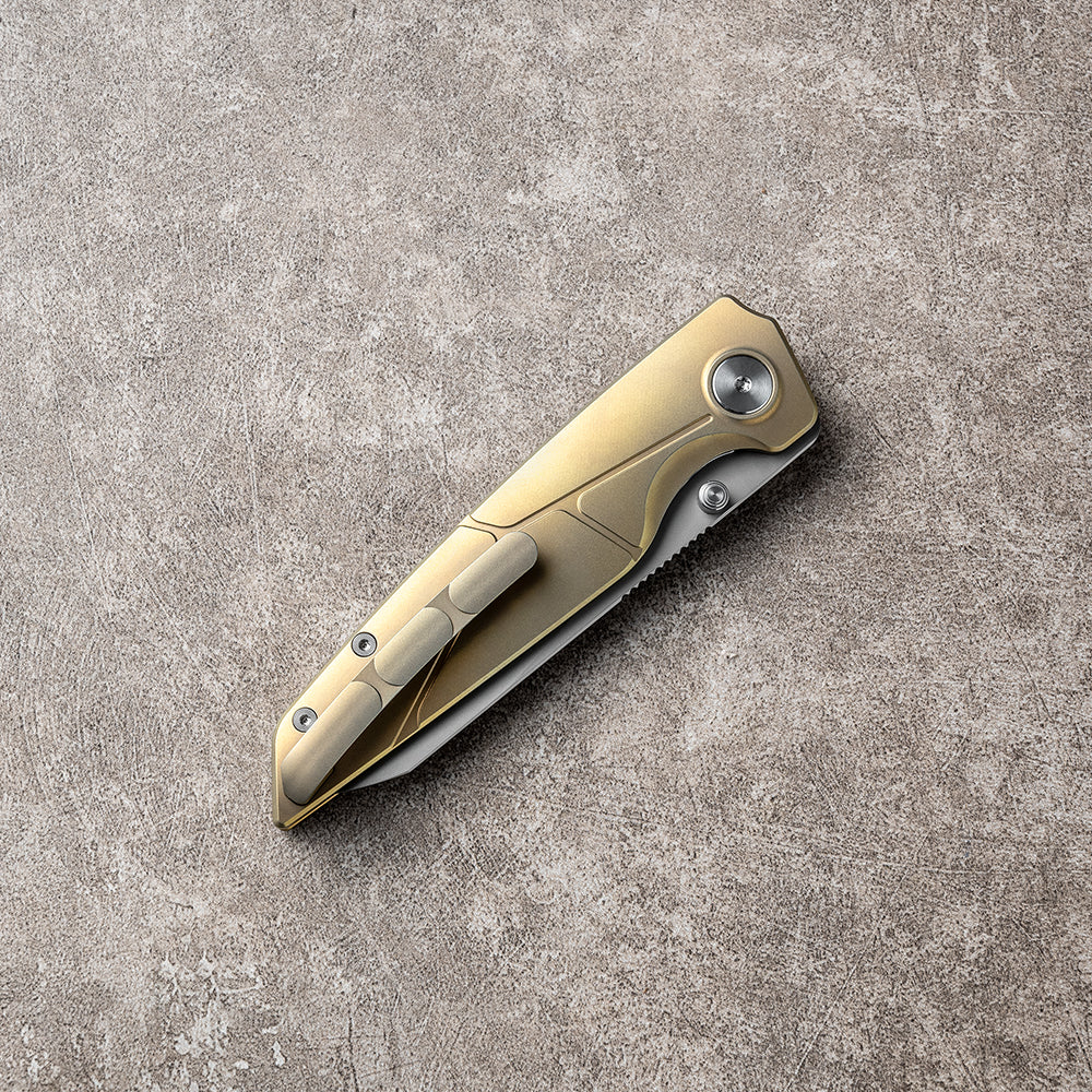 JIAN Series Liner Lock Titanium Alloy Handle Pearlescent Sandblasting VG10 Steel 205mm Outdoor Knife