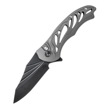 WUDIE Series Button Lock Titanium Alloy Handle PVD Coated M390 Steel 197mm Outdoor Knife