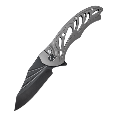 WUDIE Series Button Lock Titanium Alloy Handle PVD Coated M390 Steel 197mm Outdoor Knife