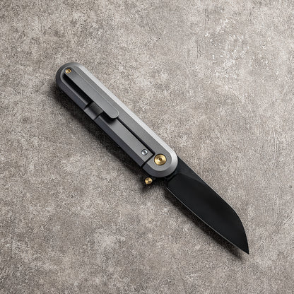 JIN Series Frame Lock Titanium Alloy Handle 14C28N Steel 185mm Outdoor Knife