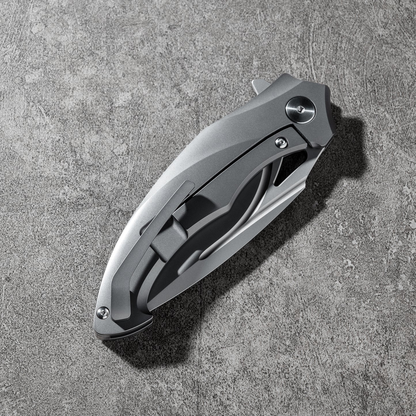 JINGHONG Series Frame Lock Titanium Alloy Handle PVD Coated M390 Steel 195mm Outdoor Knife