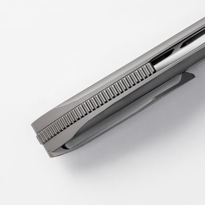 MEIHU Series Frame Lock Titanium Alloy with Carbon Fiber Handle S35VN Steel 177mm Outdoor Knife