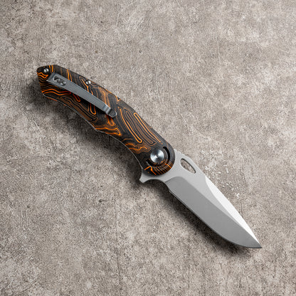 CHAODAI Series Liner Lock G10 Handle PVD Coated 14C28N Steel 185mm Outdoor Knife