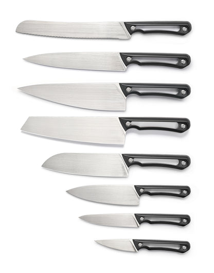 CLEAR SHARP Series Imported Swedish Sandvik 14C28N Satin Blade Aluminum Alloy Handle Chef Knife Knife Set