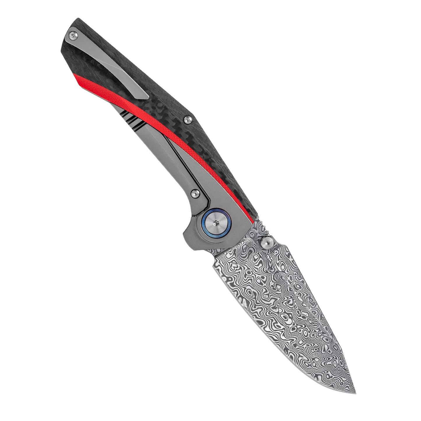 ODK-23197 Series Frame Lock Titanium Alloy with Carbon Fiber Handle VG10 Steel 185mm Outdoor Knife