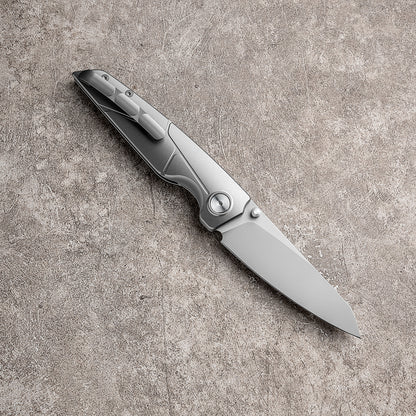 JIAN Series Liner Lock Titanium Alloy Handle Pearlescent Sandblasting VG10 Steel 205mm Outdoor Knife