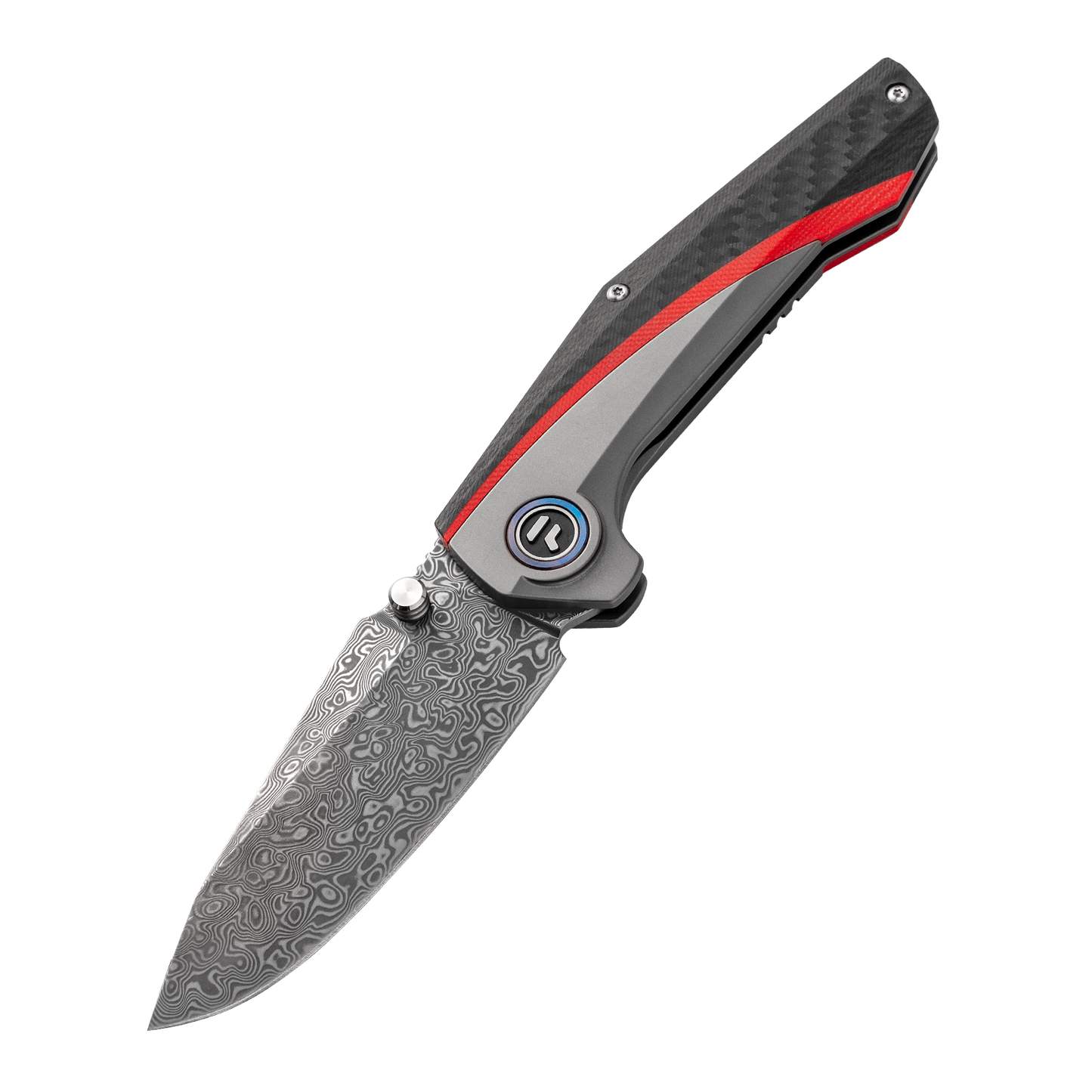 ODK-23197 Series Frame Lock Titanium Alloy with Carbon Fiber Handle VG10 Steel 185mm Outdoor Knife