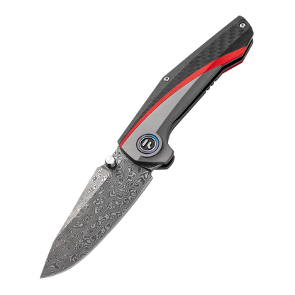 ODK-23197 Series Frame Lock Titanium Alloy with Carbon Fiber Handle VG10 Steel 185mm Outdoor Knife
