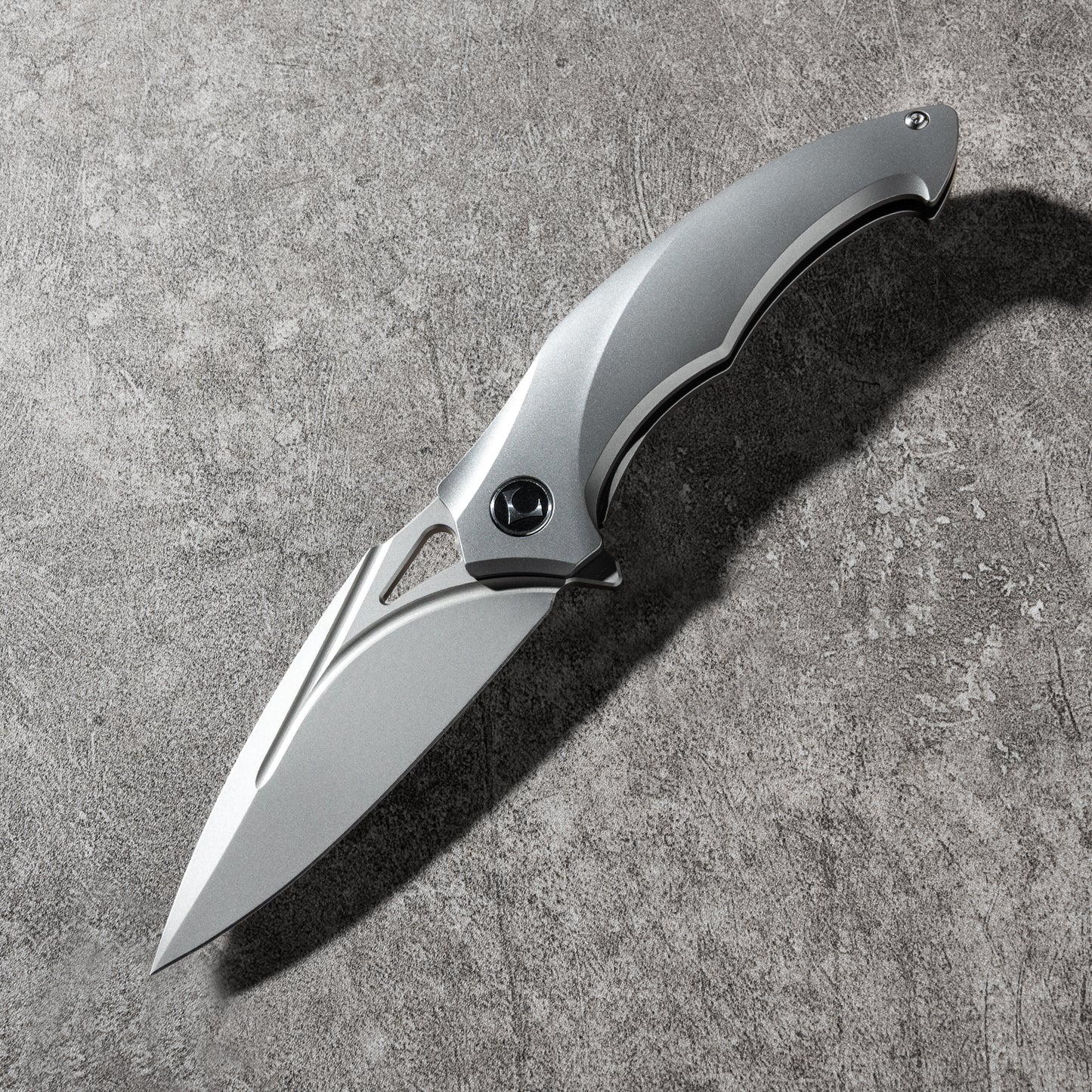 JINGHONG Series Frame Lock Titanium Alloy Handle PVD Coated M390 Steel 195mm Outdoor Knife