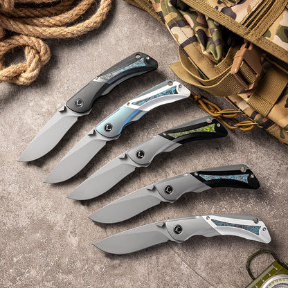 LAN Series Liner Lock Titanium Alloy Handle 154CM Steel 205mm Outdoor Knife
