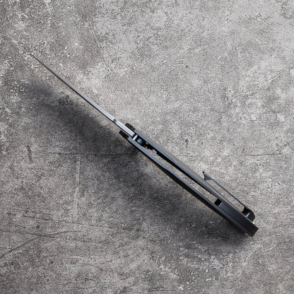 JINGHONG Series Frame Lock Titanium Alloy Handle PVD Coated M390 Steel 195mm Outdoor Knife