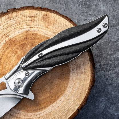 OUK-23196 Series Liner Lock Carbon Fiber Handle VG10 Steel 190mm Outdoor Knife