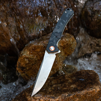 OUK-23064 Series Liner Lock Carbon Fiber Handle D2 Steel 202mm Outdoor Knife