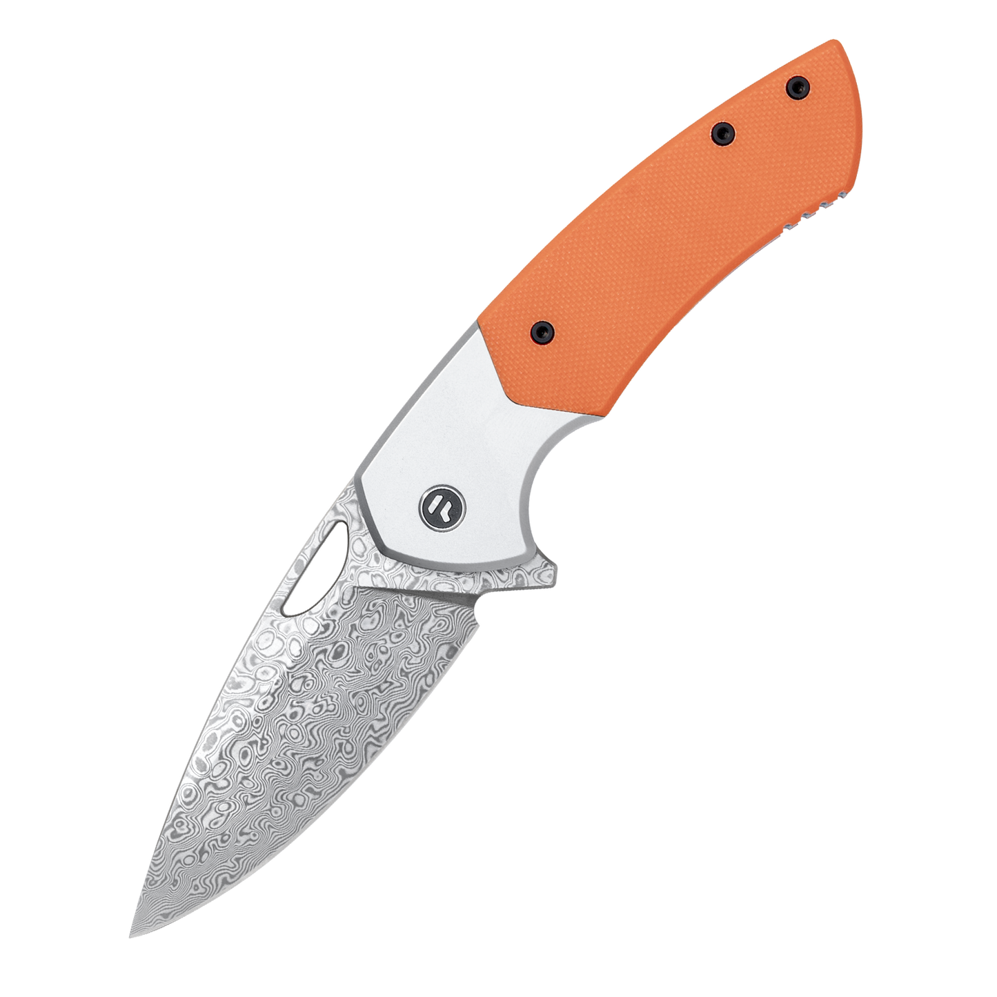 YINGLUN Series Frame Lock Carbon Fiber with Titanium Alloy Handle Damascus VG10 Steel 224mm Outdoor Knife